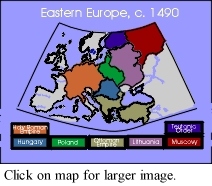 Map of Eastern Europe 1490