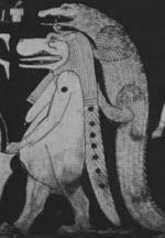 Taweret, with the Crocodile on her Back in an Astrological Tomb Painting