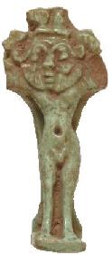 Amulet: body of Horus, head of Bes, tail of Theoris