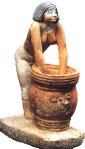 A maid brewing beer