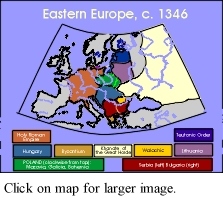 Map of Eastern Europe 1346