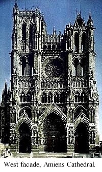 West Facade, Amiens Cathedral, Early Gothic