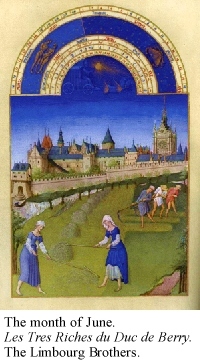 June, from Les Tres Riches Heures de Duc de Berry