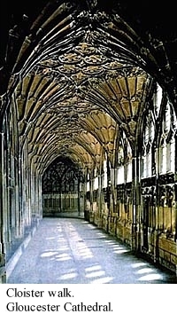 Cloister Walk, Gloucester Cathedral, English Gothic