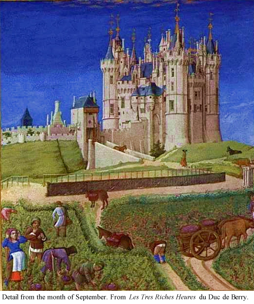 Peasants working in manor fields