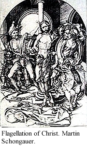 Flagellation of Christ by Schongauer