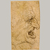Copy after Leonardo da Vinci: Grotesque Head: Man in Profile to Right