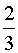 simple fraction 2 over 3