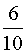 simple fraction 6 over 10